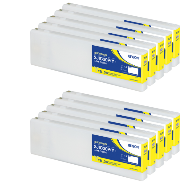 Epson C7500G Tintenkartuschen Gelb 10er Set
